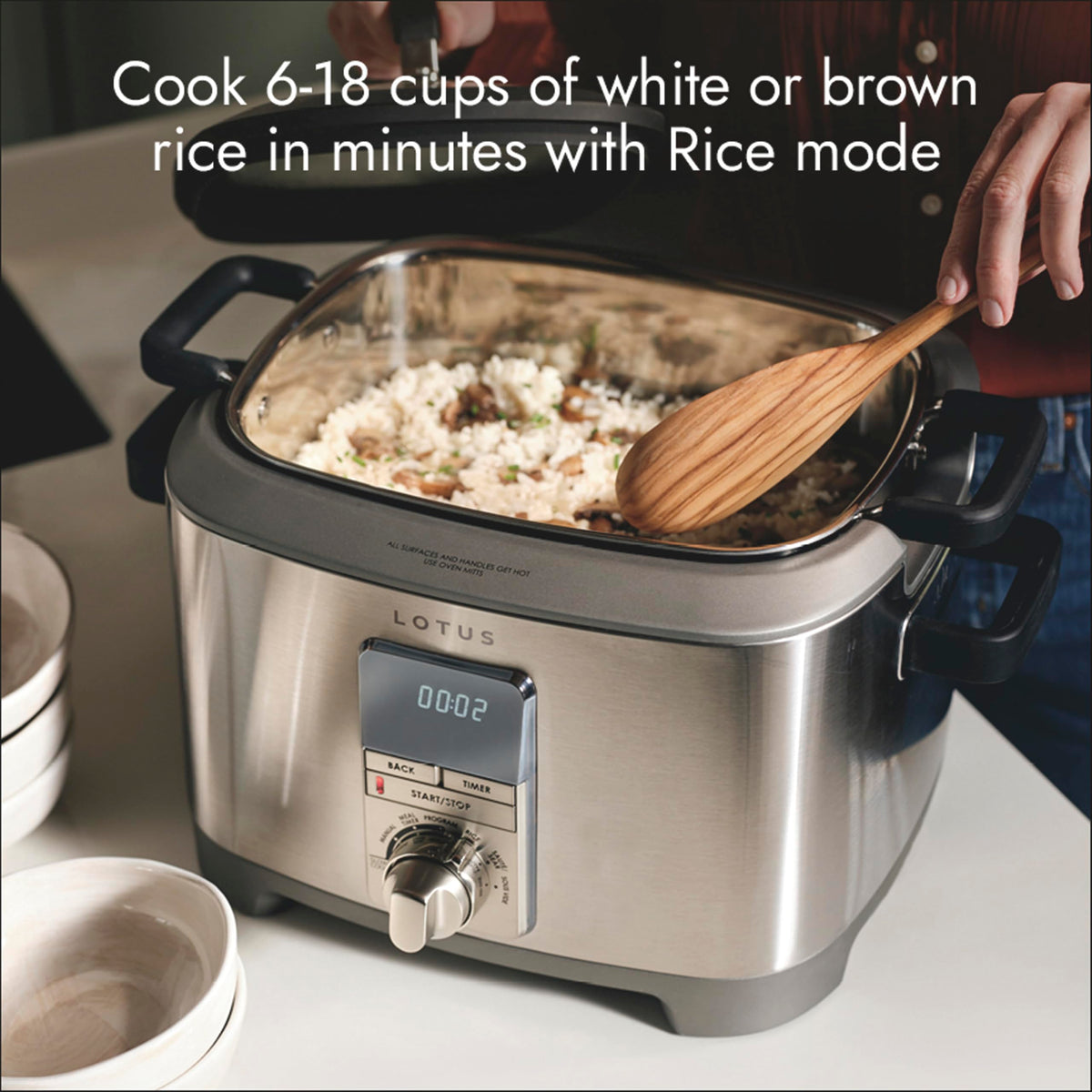 7QT Multi Function Cooker Slow Cooker Rice Cooker Sous Vide