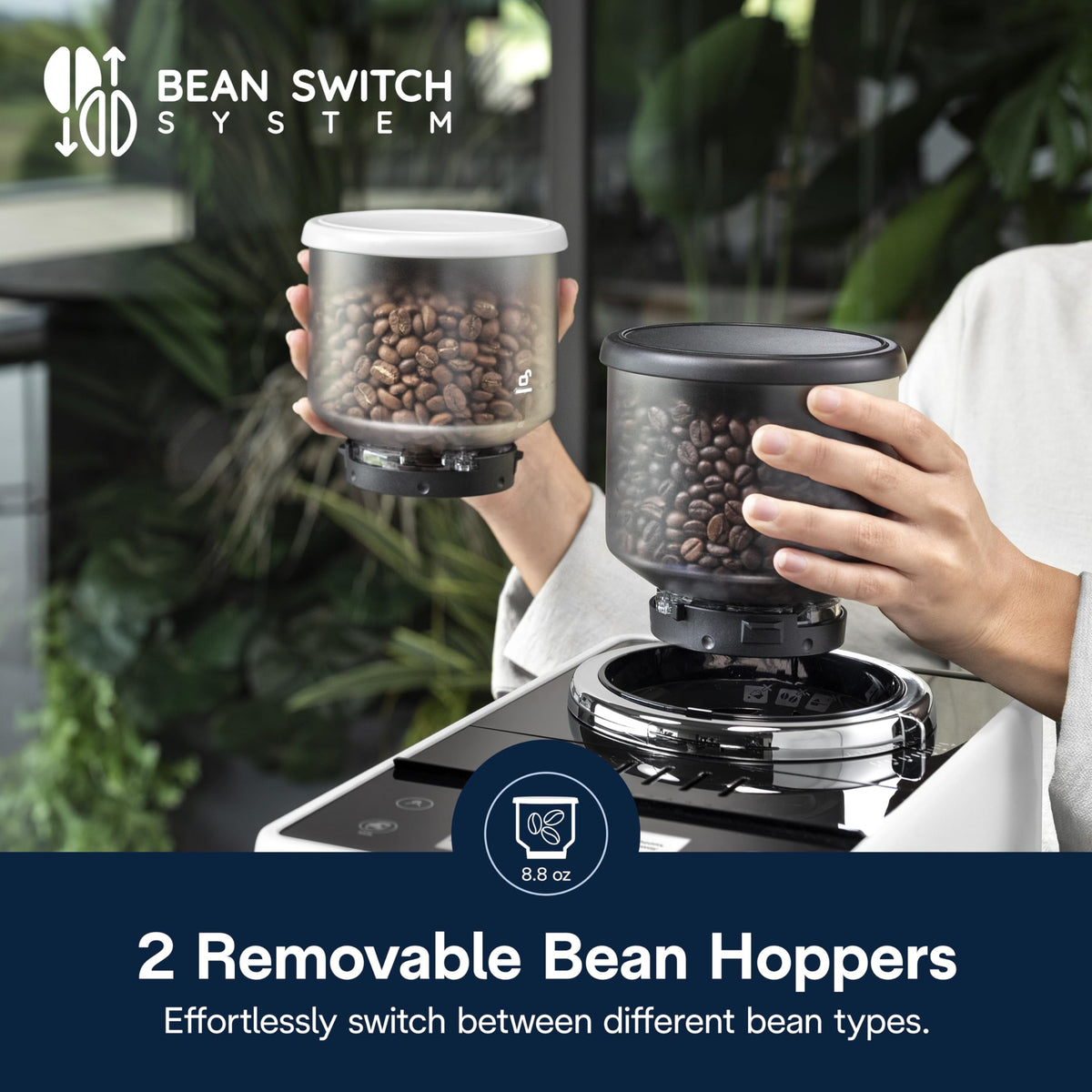 Automatic Espresso Machine with Burr Grinder and Milk Frother