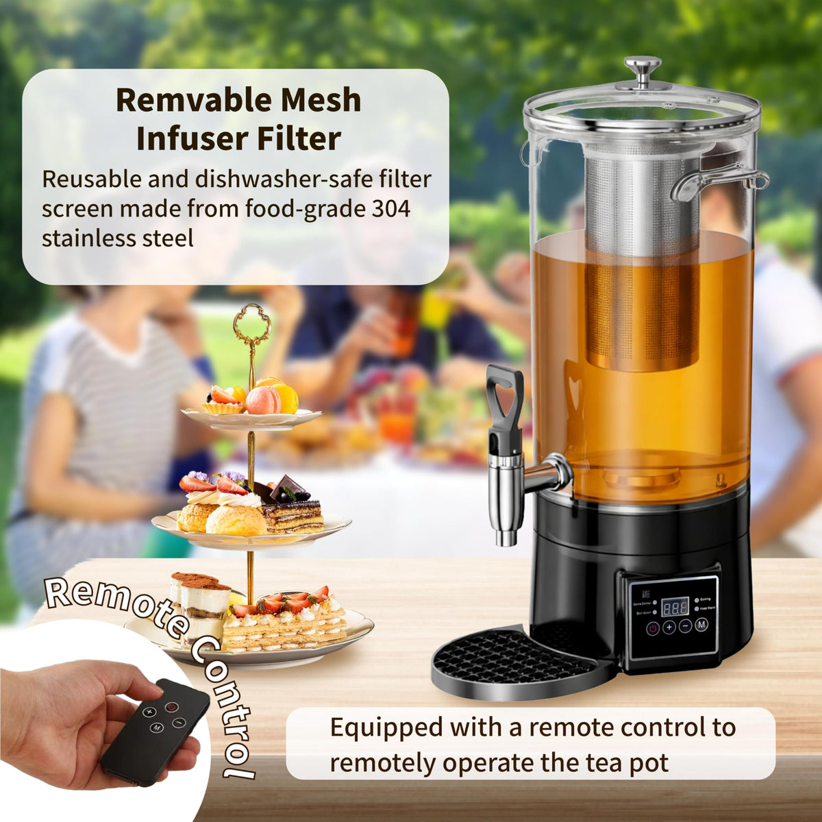 Electric Tea Maker with Hot Water Dispenser