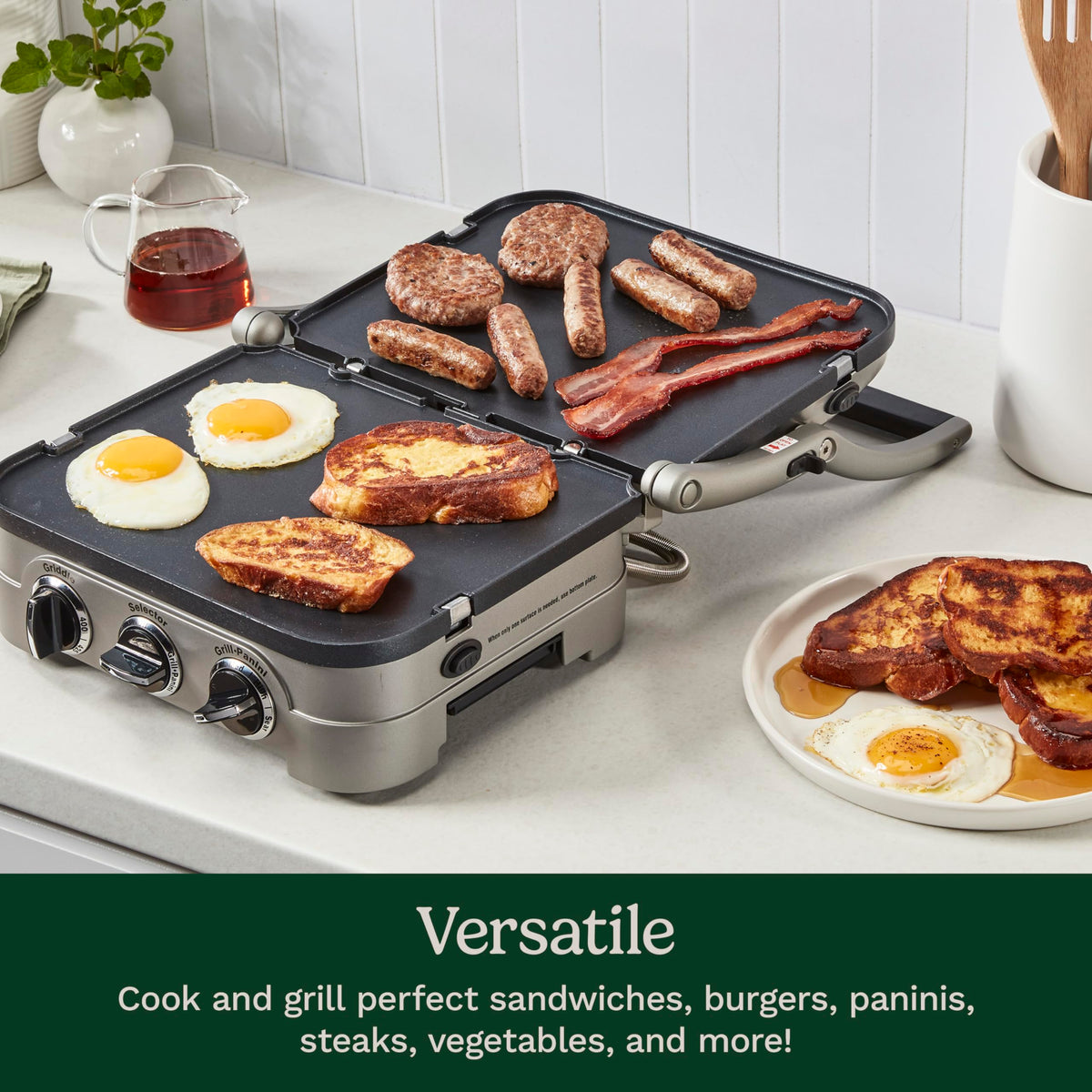 Indoor Electric Grill Panini Press and Sandwich Maker