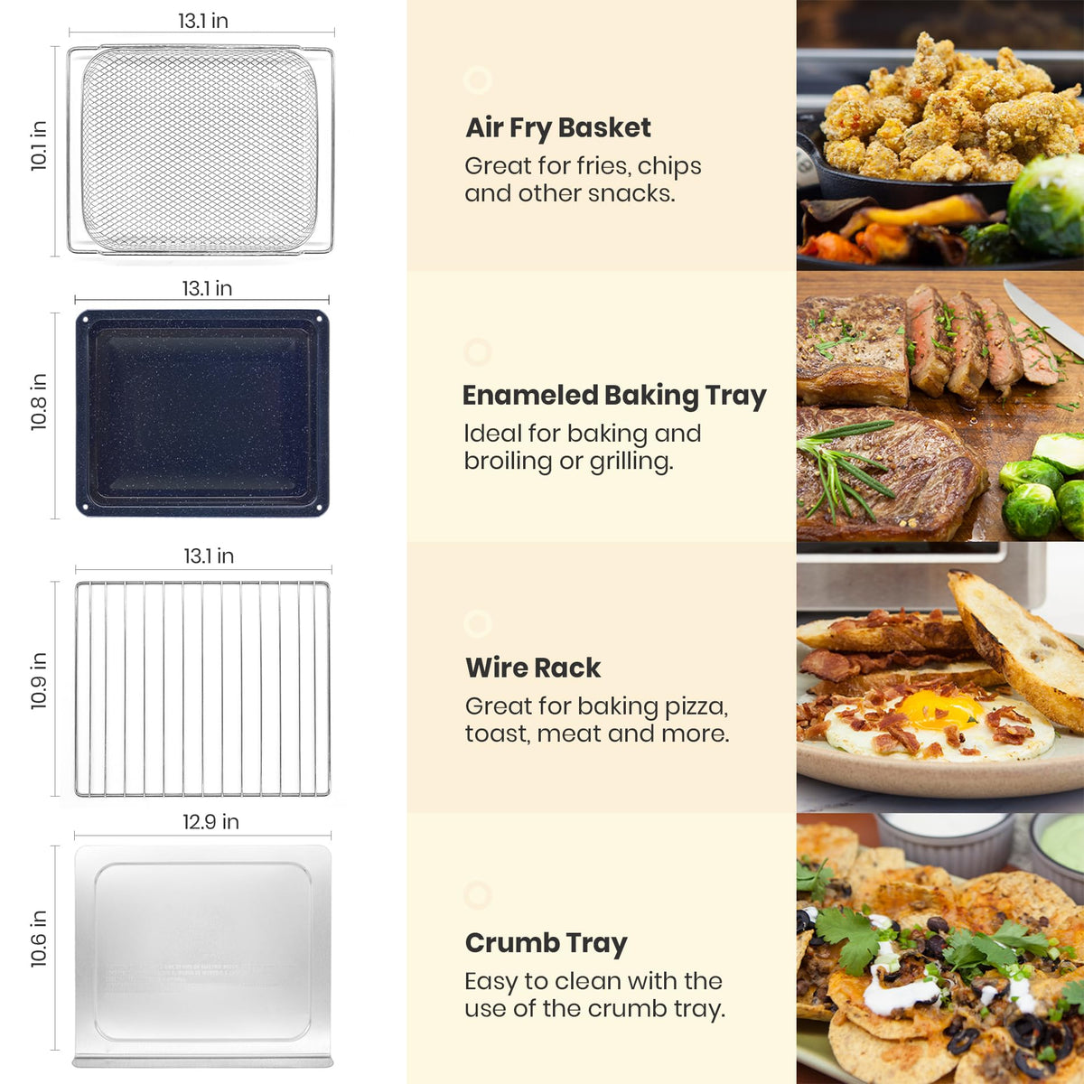 Retro Infrared Air Fryer Toaster Oven 10 in 1 Extra Large