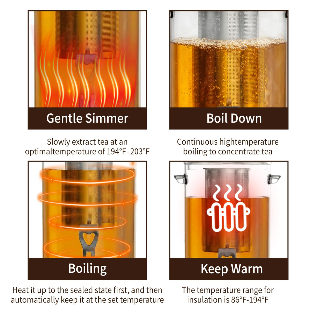 Electric Tea Maker with Hot Water Dispenser