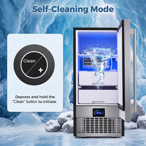15 Inch Commercial Undercounter Cube Ice Maker 90 LBS Per Day