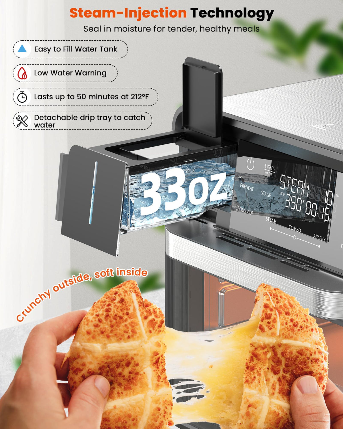 16QT Stainless Steel Combi Steam Oven Multi Cooker