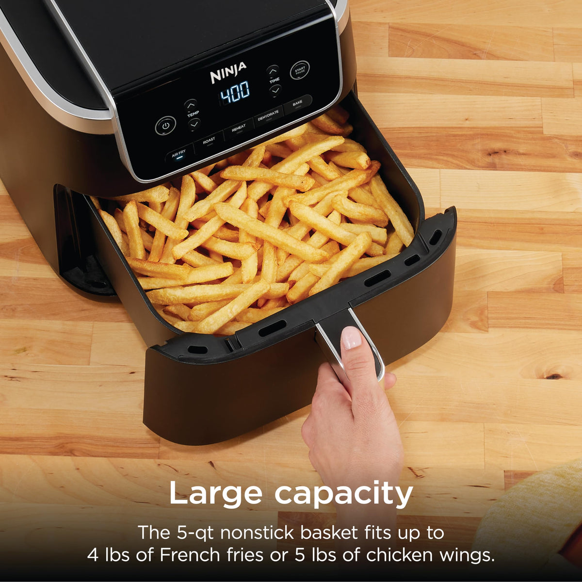5QT Air Fryer 4 in 1 Air Crisp Roast Reheat Dehydrate