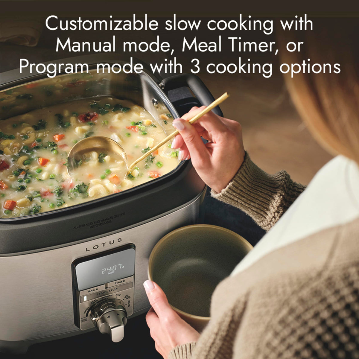 7QT Multi Function Cooker Slow Cooker Rice Cooker Sous Vide