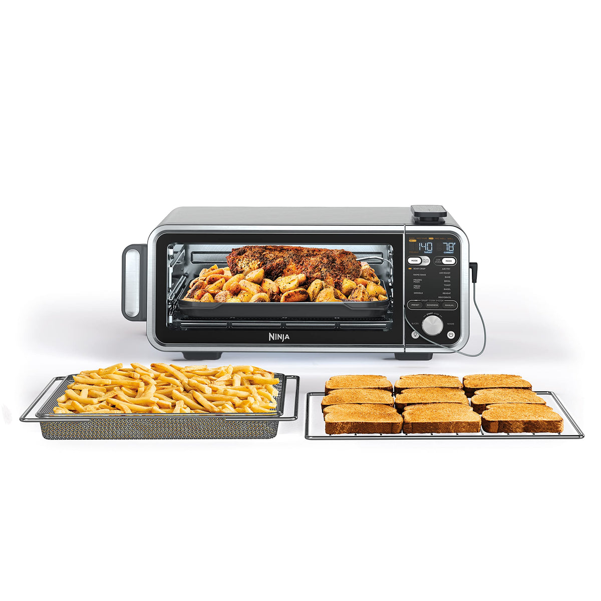 Digital Air Fry Countertop Oven 8 in 1 Flip Up Design